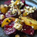 Ofenkartoffeln und rote Bete mit Feta