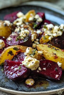 Ofenkartoffeln und rote Bete mit Feta